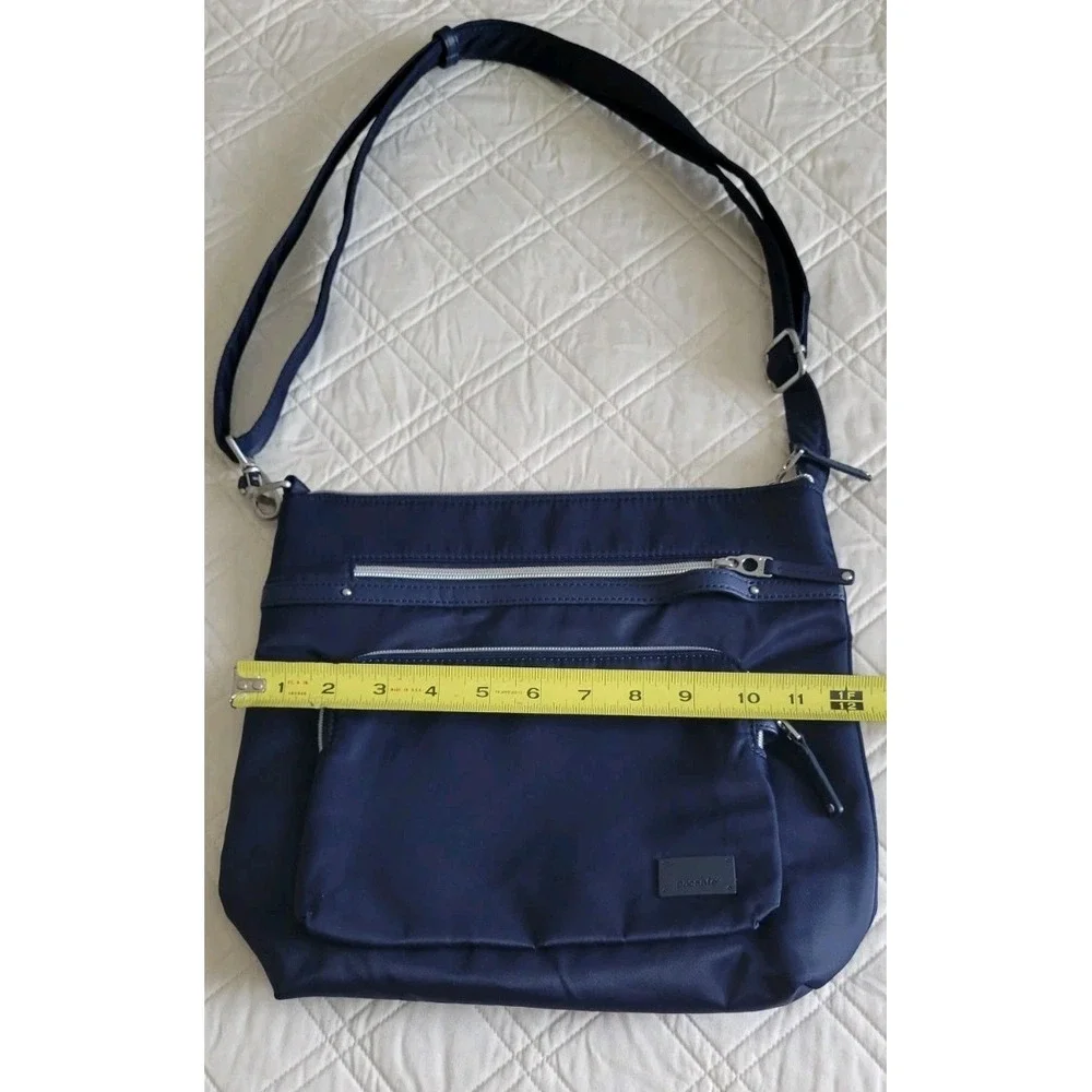 Pacsafe Crossbody Organizer Bag Anti-Theft RFID Adjustable Straps Navy - Picture 6 of 16